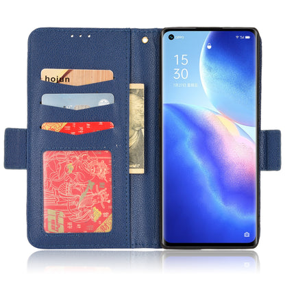 For Oppo Reno5 Pro+ 5G / Find X3 Neo PU Leather Folio Flip Cover Litchi Texture Stand Shockproof Wallet Phone Case