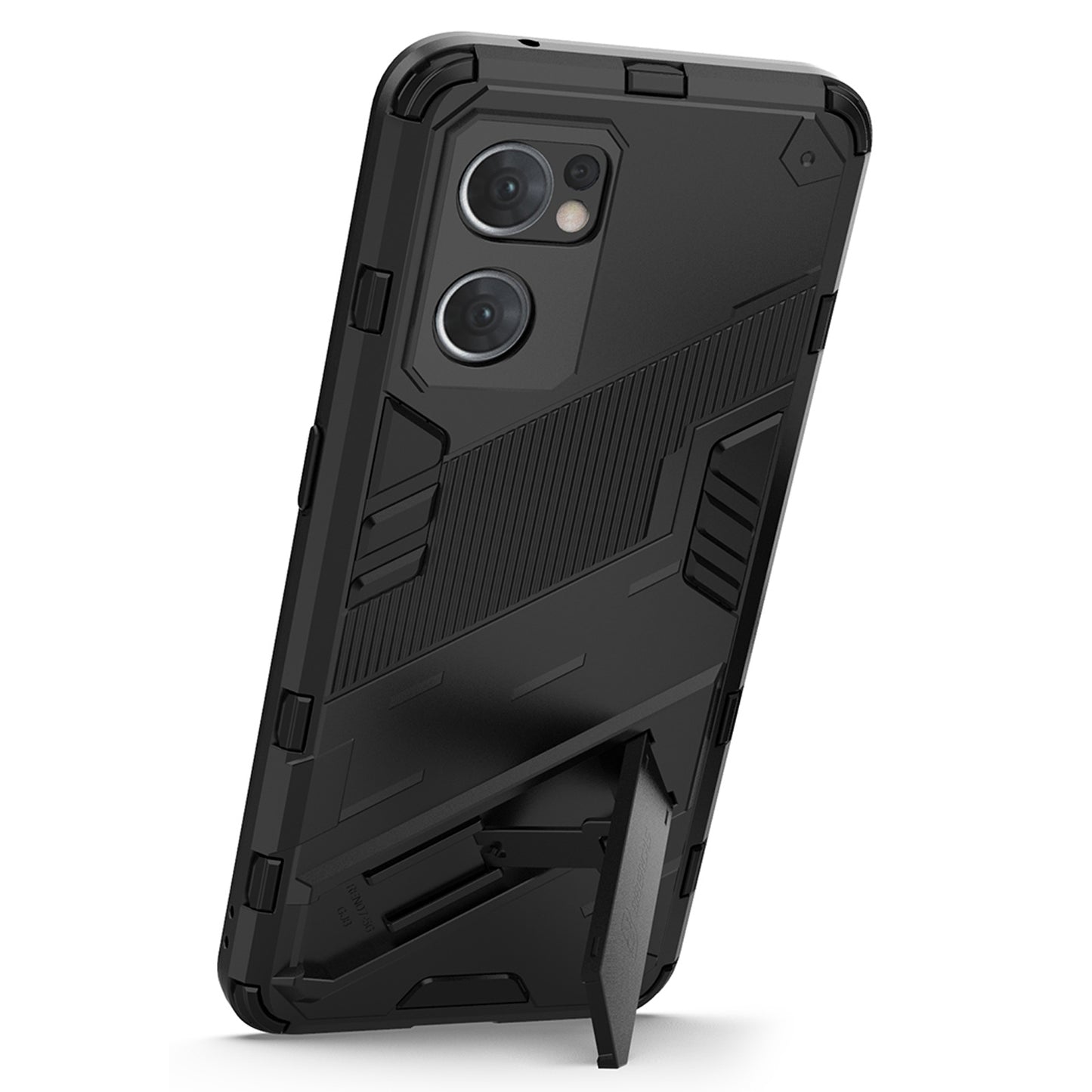 For Oppo Reno7 5G (Global) Hard PC+Soft TPU Phone Back Cover Protective Case with Kickstand Anti-drop Phone Case