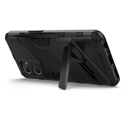 For Oppo Reno7 5G (Global) Hard PC+Soft TPU Phone Back Cover Protective Case with Kickstand Anti-drop Phone Case