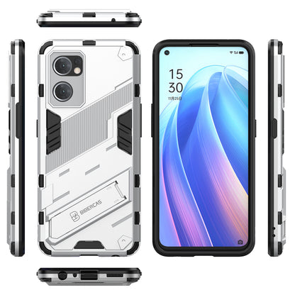 For Oppo Reno7 5G (Global) Hard PC+Soft TPU Phone Back Cover Protective Case with Kickstand Anti-drop Phone Case