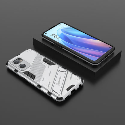 For Oppo Reno7 5G (Global) Hard PC+Soft TPU Phone Back Cover Protective Case with Kickstand Anti-drop Phone Case