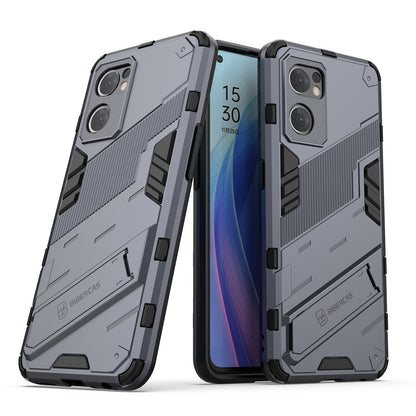 For Oppo Reno7 5G (Global) Hard PC+Soft TPU Phone Back Cover Protective Case with Kickstand Anti-drop Phone Case