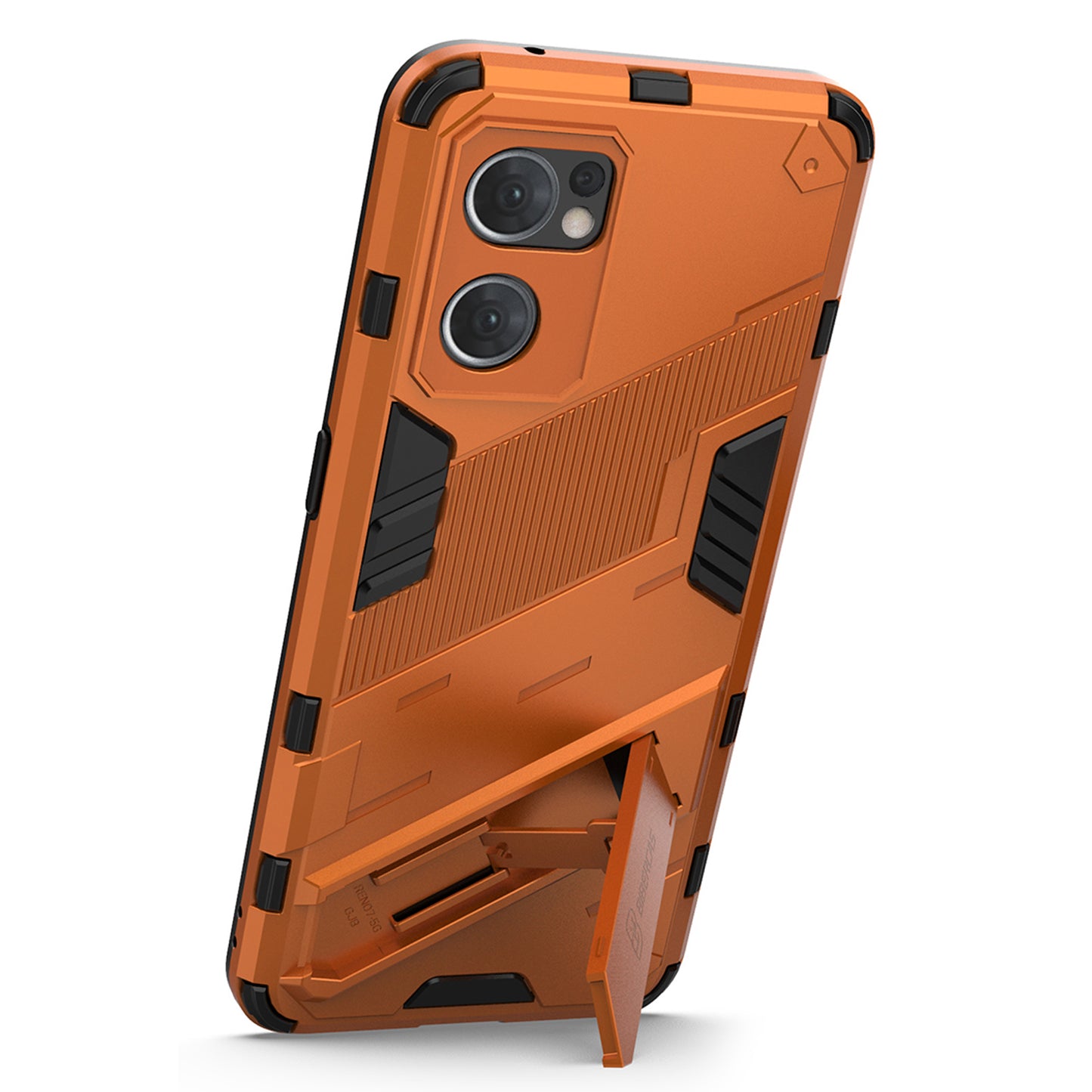 For Oppo Reno7 5G (Global) Hard PC+Soft TPU Phone Back Cover Protective Case with Kickstand Anti-drop Phone Case