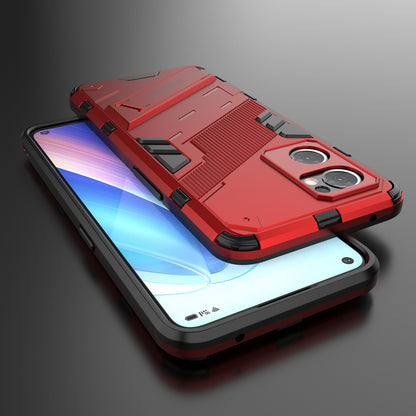 For Oppo Reno7 5G (Global) Hard PC+Soft TPU Phone Back Cover Protective Case with Kickstand Anti-drop Phone Case