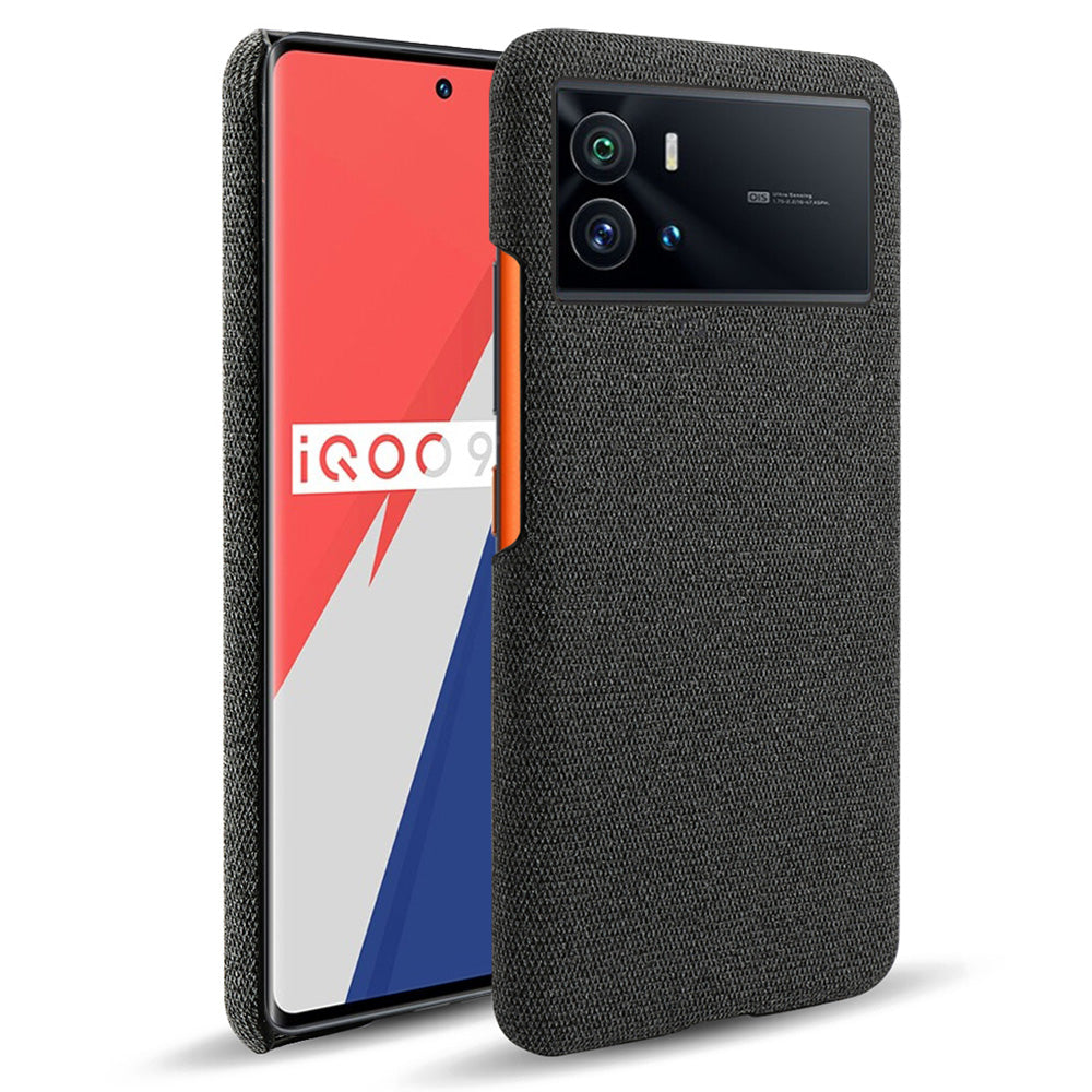 For vivo iQOO 9 Pro Cloth Coated Hard PC Anti-drop Cell Phone Protective Case Back Cover