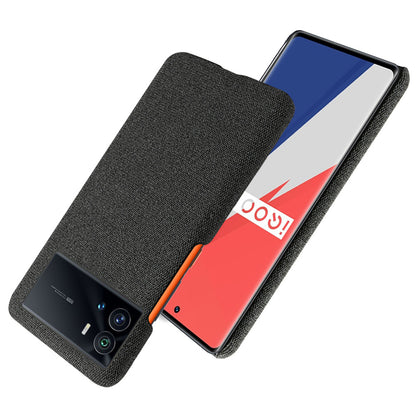 For vivo iQOO 9 Pro Cloth Coated Hard PC Anti-drop Cell Phone Protective Case Back Cover