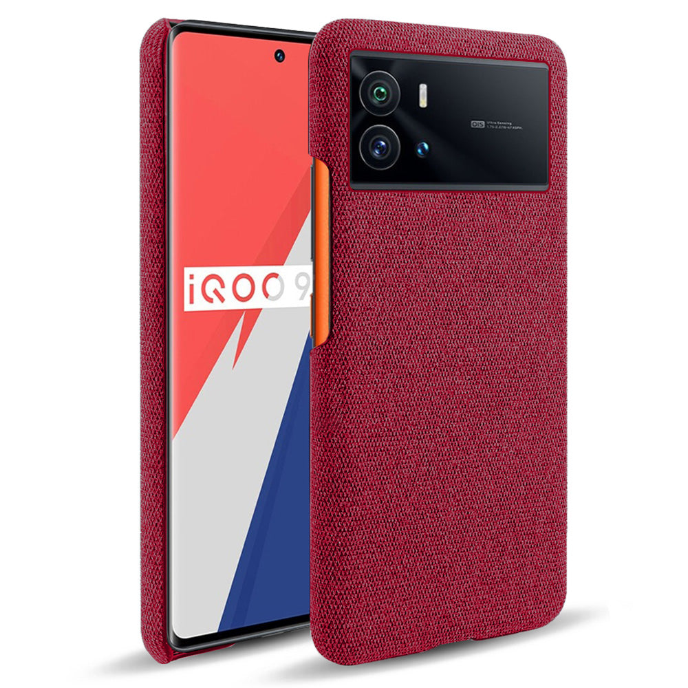 For vivo iQOO 9 Pro Cloth Coated Hard PC Anti-drop Cell Phone Protective Case Back Cover