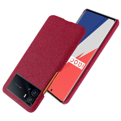 For vivo iQOO 9 Pro Cloth Coated Hard PC Anti-drop Cell Phone Protective Case Back Cover