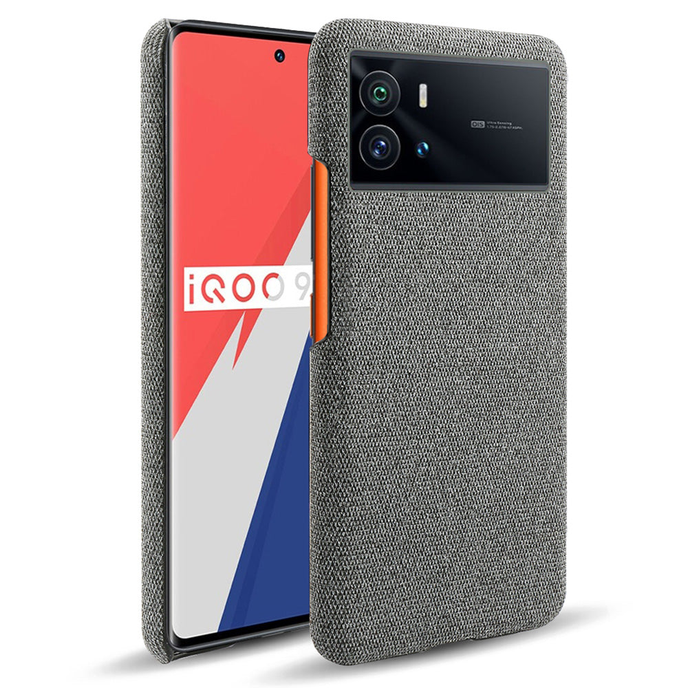 For vivo iQOO 9 Pro Cloth Coated Hard PC Anti-drop Cell Phone Protective Case Back Cover