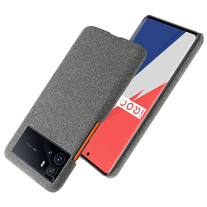 For vivo iQOO 9 Pro Cloth Coated Hard PC Anti-drop Cell Phone Protective Case Back Cover