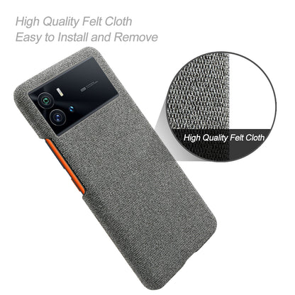 For vivo iQOO 9 Pro Cloth Coated Hard PC Anti-drop Cell Phone Protective Case Back Cover