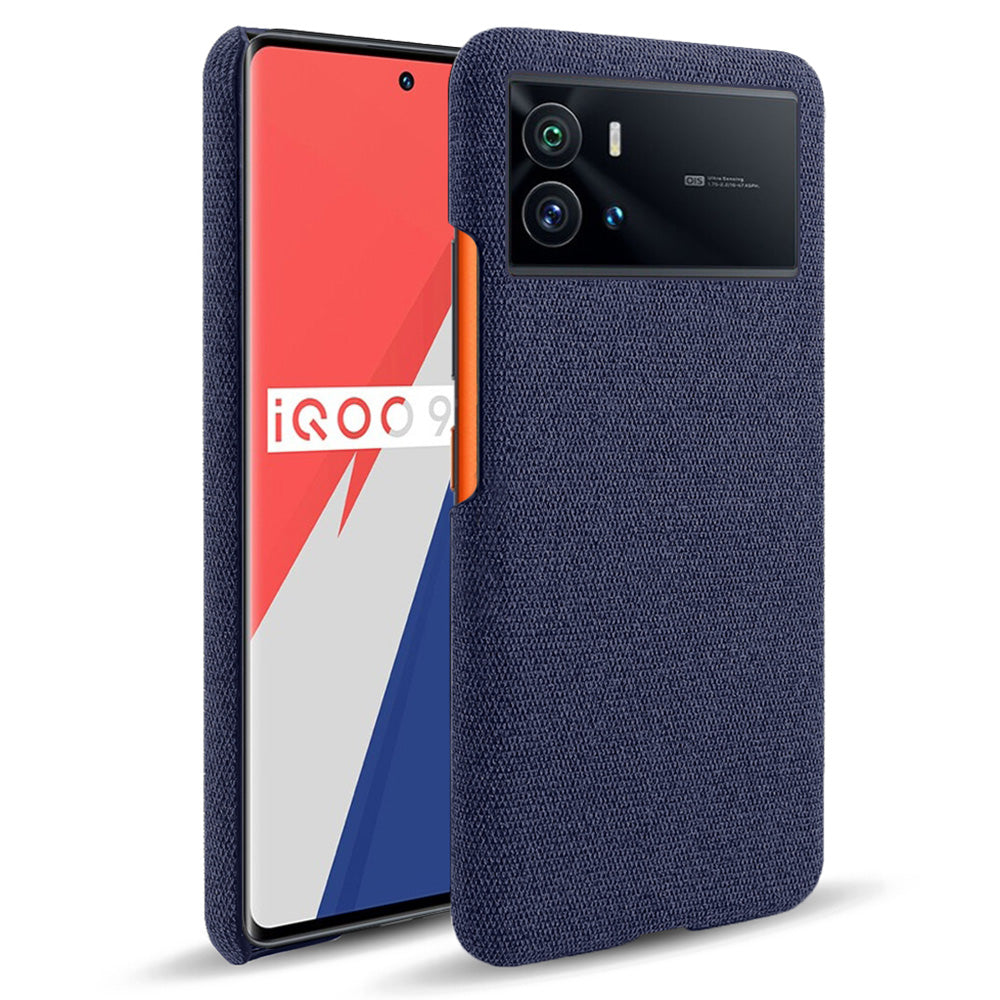 For vivo iQOO 9 Pro Cloth Coated Hard PC Anti-drop Cell Phone Protective Case Back Cover