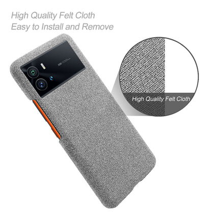 For vivo iQOO 9 Pro Cloth Coated Hard PC Anti-drop Cell Phone Protective Case Back Cover