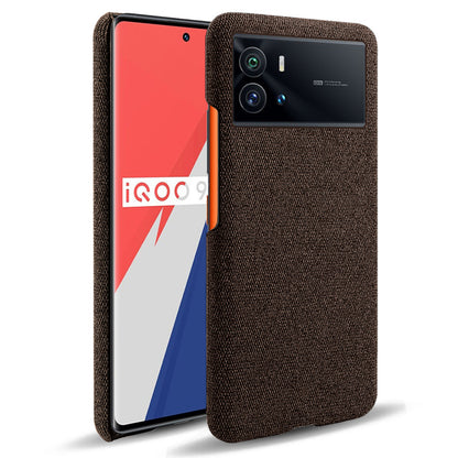 For vivo iQOO 9 Pro Cloth Coated Hard PC Anti-drop Cell Phone Protective Case Back Cover