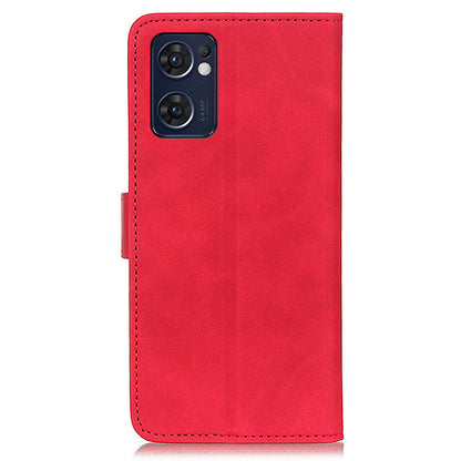 KHAZNEH For Oppo Reno7 5G (Global)/Find X5 Lite Retro Leather Case Shockproof Magnetic Clasp Mobile Phone Cover with Wallet Stand