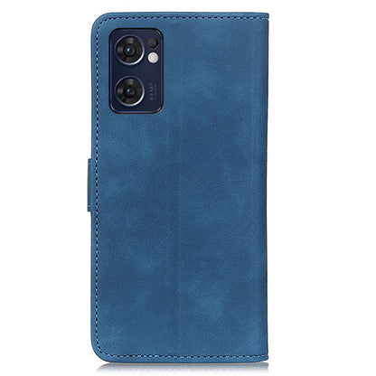 KHAZNEH For Oppo Reno7 5G (Global)/Find X5 Lite Retro Leather Case Shockproof Magnetic Clasp Mobile Phone Cover with Wallet Stand