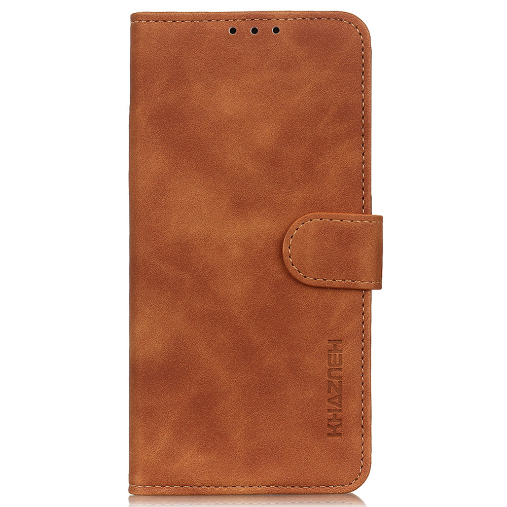 KHAZNEH For Oppo Reno7 5G (Global)/Find X5 Lite Retro Leather Case Shockproof Magnetic Clasp Mobile Phone Cover with Wallet Stand