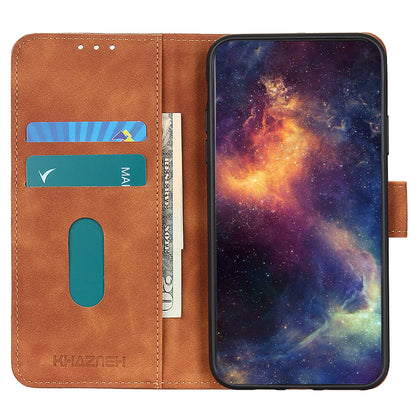 KHAZNEH For Oppo Reno7 5G (Global)/Find X5 Lite Retro Leather Case Shockproof Magnetic Clasp Mobile Phone Cover with Wallet Stand