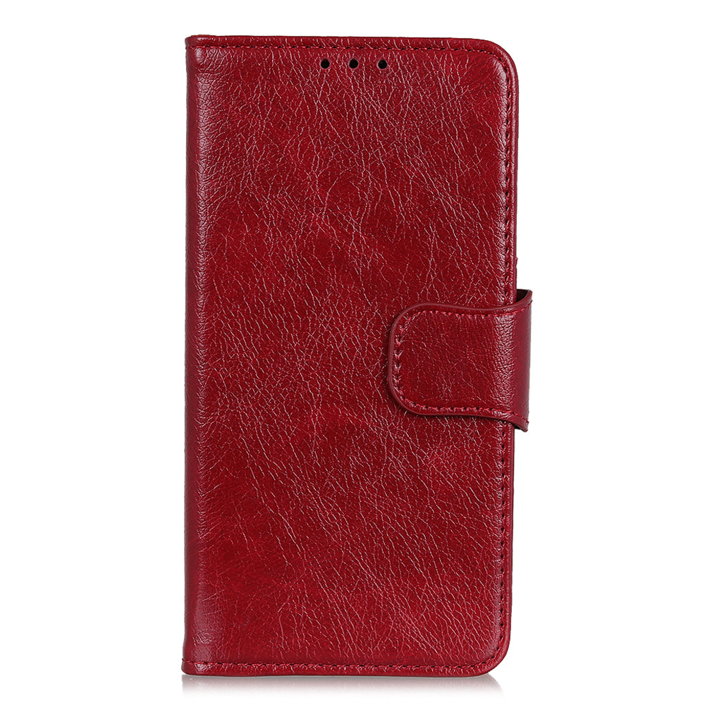 For Oppo Reno7 5G (Global)/Find X5 Lite Split Leather Nappa Texture Wallet Phone Cover Full-protection Phone Stand Case Shell