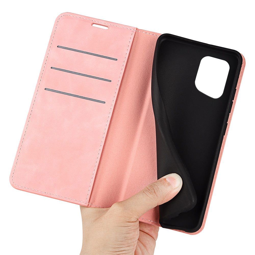 For Oppo Find X5 Magnetic Auto Closing Skin-touch Feeling PU Leather Stand Wallet Phone Case