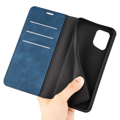 For Oppo Find X5 Magnetic Auto Closing Skin-touch Feeling PU Leather Stand Wallet Phone Case