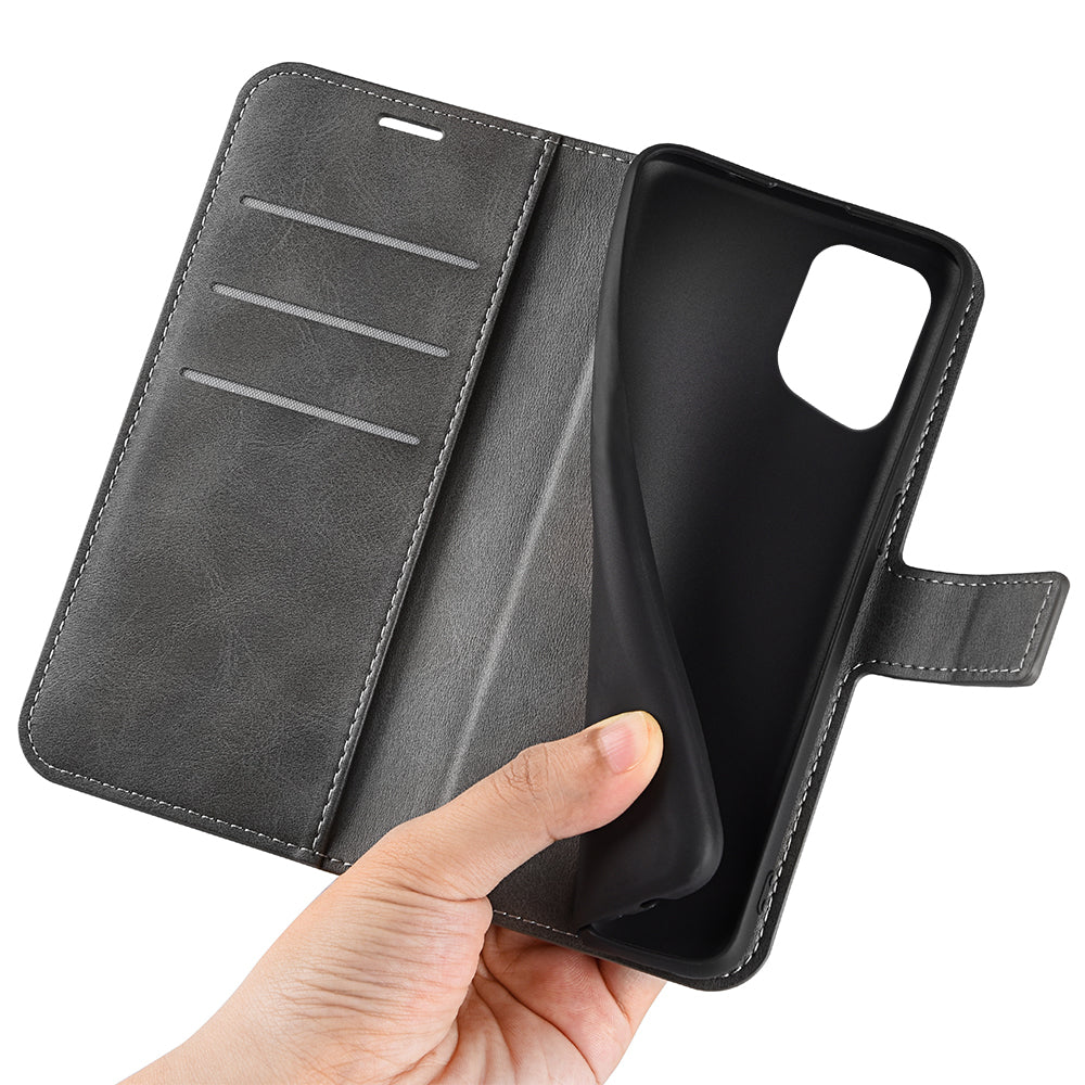 For Oppo Find X5 Anti-scratch Textured PU Leather Wallet Phone Case Adjustable Stand Flip Phone Cover