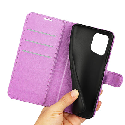 PU Leather Smartphone Cover Bag for Oppo Find X5, Wallet Anti-scratch Litchi Texture Phone Stand Function Dustproof Case