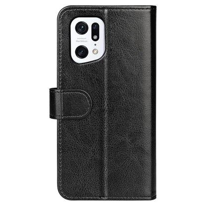 For Oppo Find X5 Phone Cover Crazy Horse Texture Folio Flip Leather Wallet Stand Phone Case