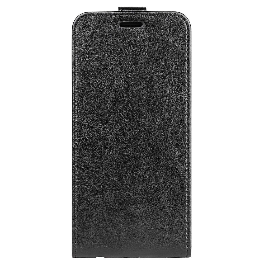 For Oppo Find X5 Crazy Horse Texture PU Leather Vertical Flip Case Card Holder Phone Shell