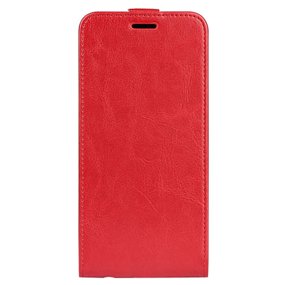 For Oppo Find X5 Crazy Horse Texture PU Leather Vertical Flip Case Card Holder Phone Shell