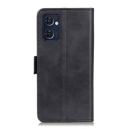 For Oppo Reno7 5G (Global)/Find X5 Lite Textured PU Leather Shockproof Phone Case Magnetic Clasp Wallet Stand Cover