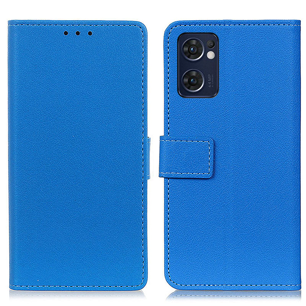 For Oppo Reno7 5G (Global)/Find X5 Lite Wallet PU Leather Case Anti-fall Protection Foldable Stand Phone Cover