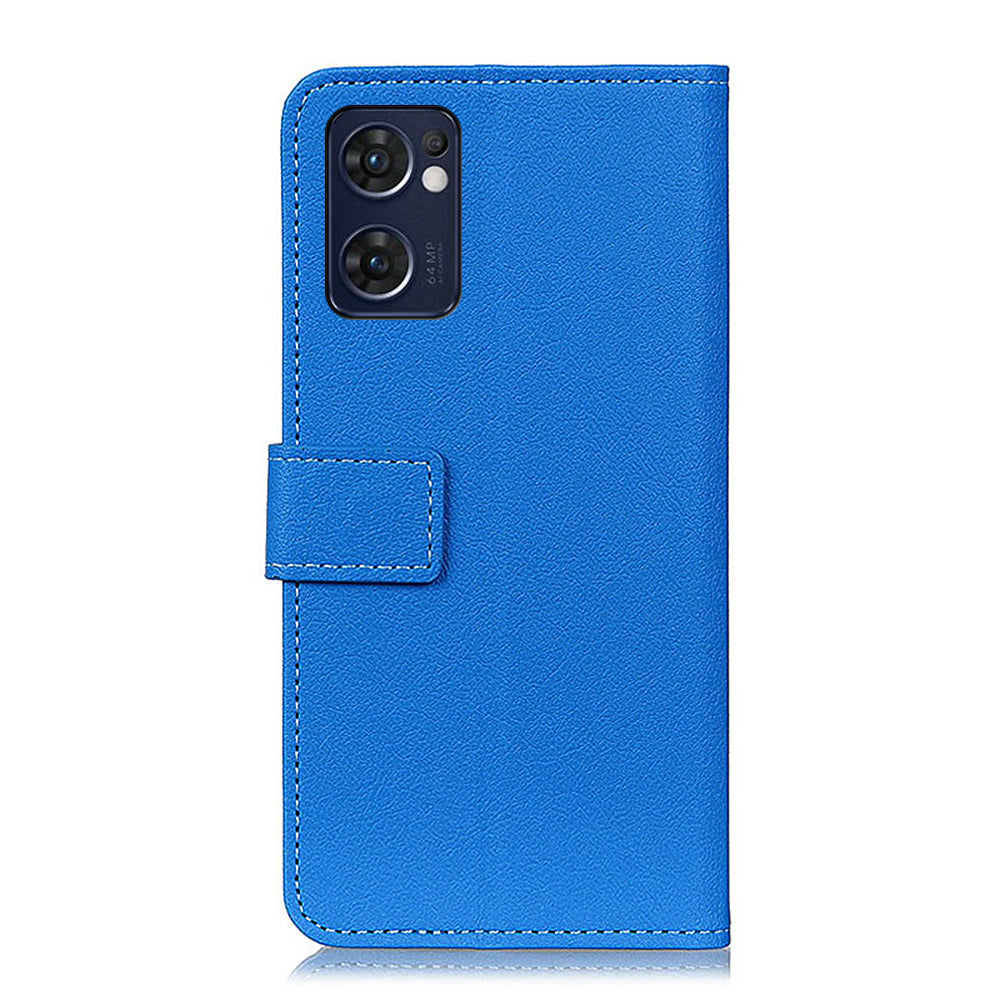 For Oppo Reno7 5G (Global)/Find X5 Lite Wallet PU Leather Case Anti-fall Protection Foldable Stand Phone Cover