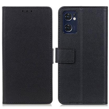 For Oppo Reno7 5G (Global)/Find X5 Lite Wallet PU Leather Case Anti-fall Protection Foldable Stand Phone Cover