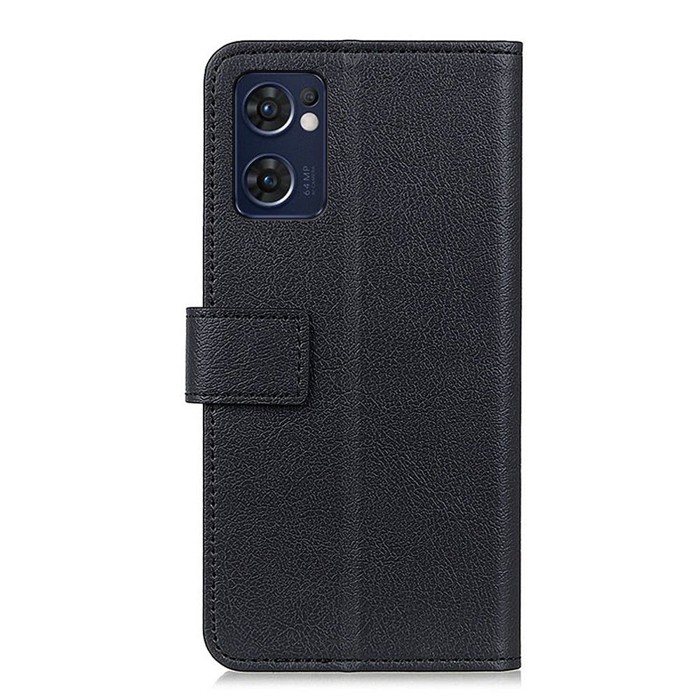 For Oppo Reno7 5G (Global)/Find X5 Lite Wallet PU Leather Case Anti-fall Protection Foldable Stand Phone Cover