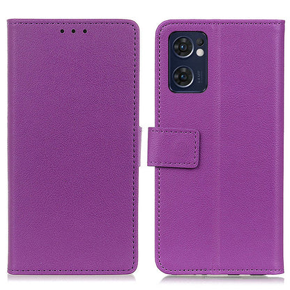 For Oppo Reno7 5G (Global)/Find X5 Lite Wallet PU Leather Case Anti-fall Protection Foldable Stand Phone Cover