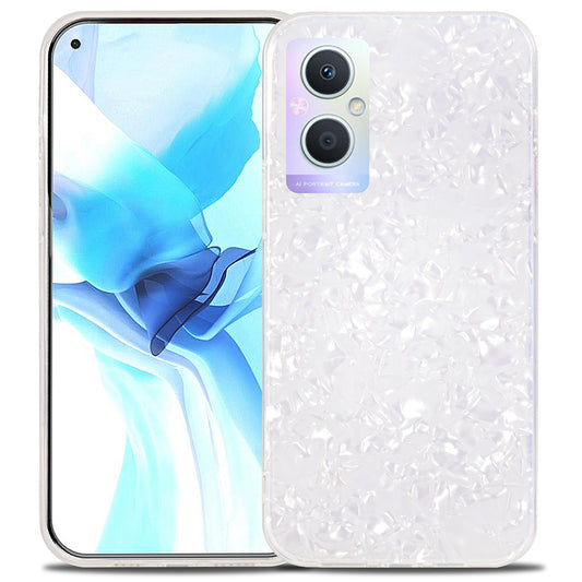 IPAKY for Oppo A96(China), Stylish IMD Hard Acrylic Back Soft TPU Frame Light Thin Phone Cover Protector