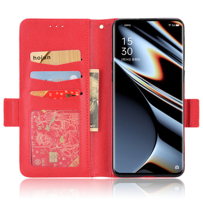 For Oppo Find X5 Pro Litchi Texture PU Leather Phone Case Shockproof Protective Cover with Stand Wallet