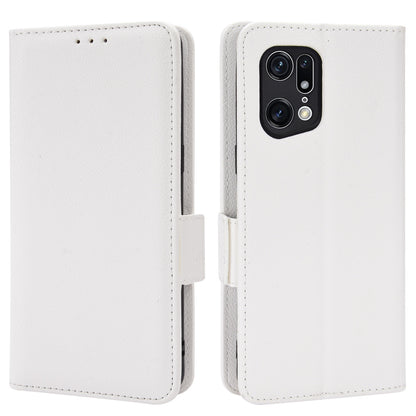 For Oppo Find X5 Pro Litchi Texture PU Leather Phone Case Shockproof Protective Cover with Stand Wallet