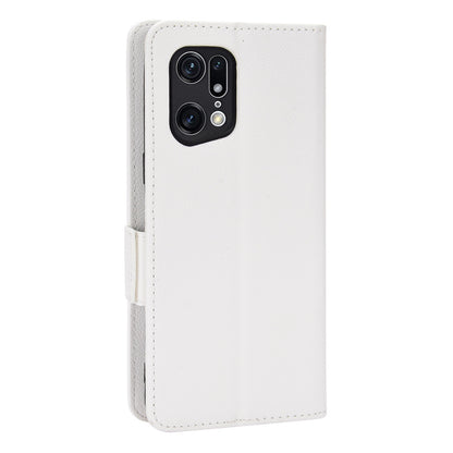 For Oppo Find X5 Pro Litchi Texture PU Leather Phone Case Shockproof Protective Cover with Stand Wallet