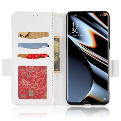 For Oppo Find X5 Pro Litchi Texture PU Leather Phone Case Shockproof Protective Cover with Stand Wallet