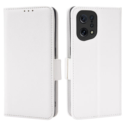 For Oppo Find X5 Litchi Texture PU Leather Anti-drop Anti-scratch Phone Stand Case Protective Shell with Wallet