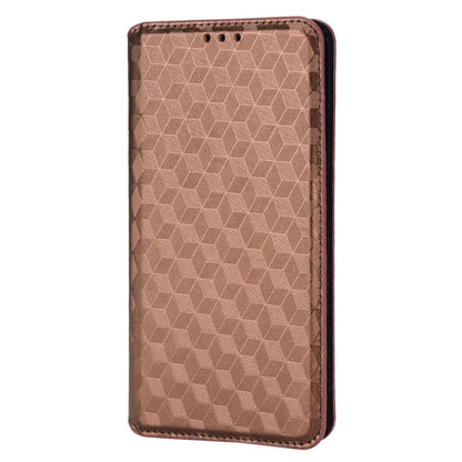 For Oppo Find X5 Rhombus Imprinted Magnetic Folio Flip Leather Protective Shell Phone Case with Stand Wallet