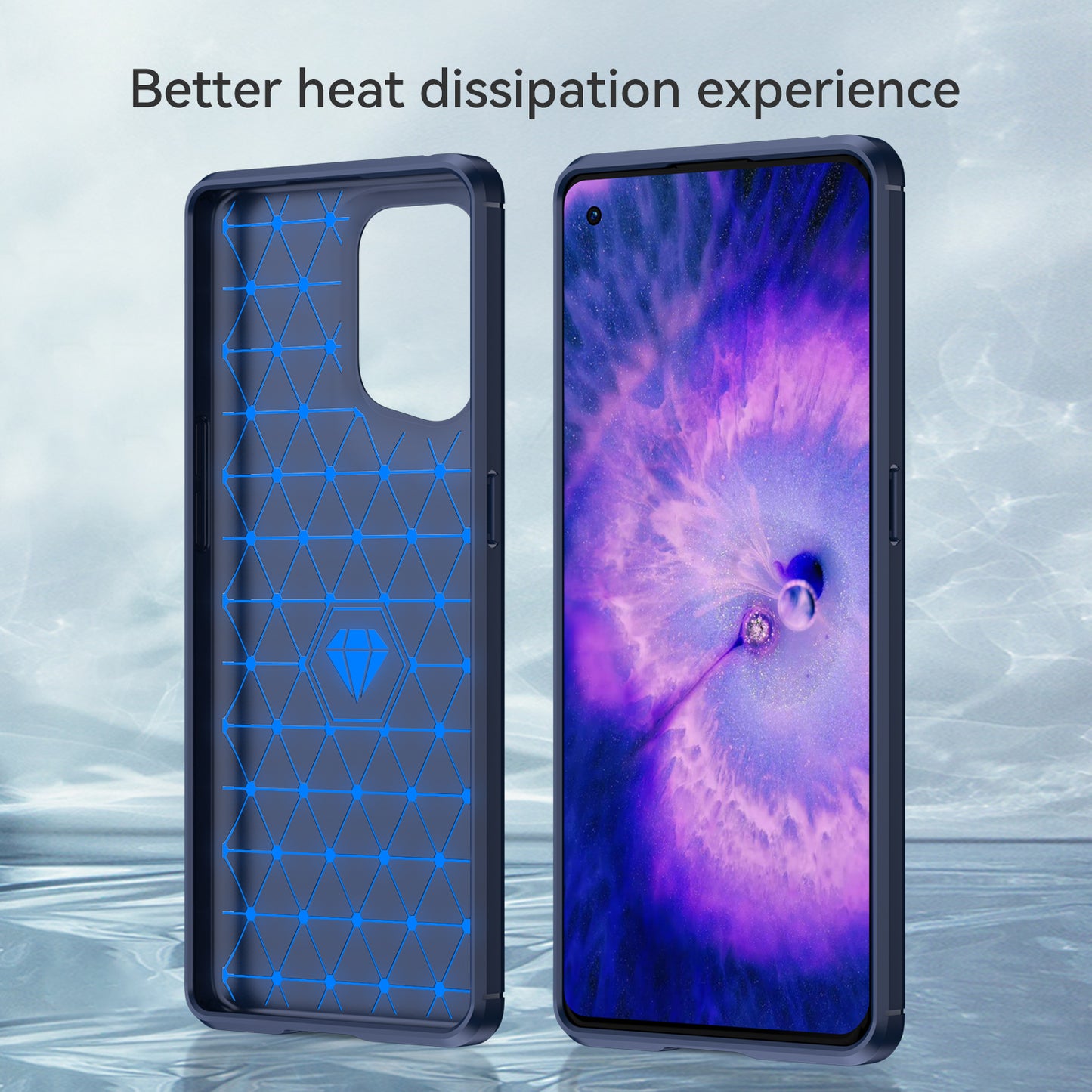 For Oppo Find X5 Carbon Fiber Texture 1.8mm Brushed Surface Phone Case Anti-scratch TPU Back Cover