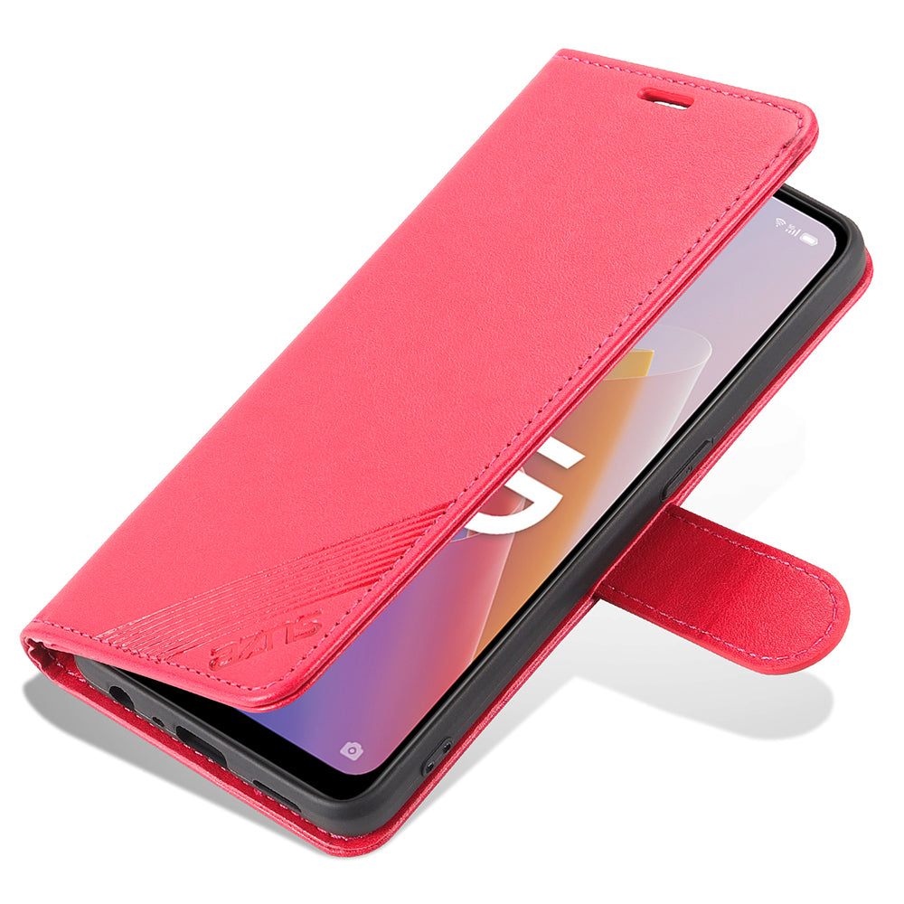 AZNS Wallet Design PU Leather Phone Shell for Oppo A96 (China)/Reno7 Z 5G/Reno7 Lite/Reno8 Lite 5G/F21 Pro 5G/OnePlus Nord N20 5G Full Coverage Protective Case with Stand