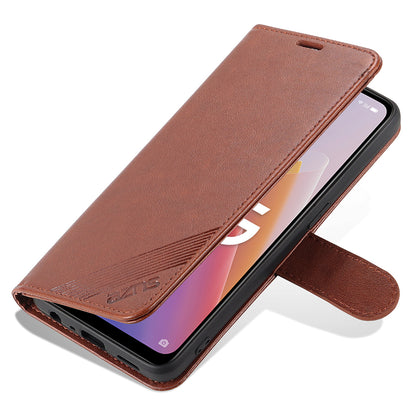 AZNS Wallet Design PU Leather Phone Shell for Oppo A96 (China)/Reno7 Z 5G/Reno7 Lite/Reno8 Lite 5G/F21 Pro 5G/OnePlus Nord N20 5G Full Coverage Protective Case with Stand