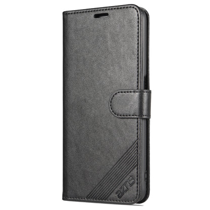 AZNS Wallet Design PU Leather Phone Shell for Oppo A36/A76 Phone Protective Case Accessory with Foldable Stand