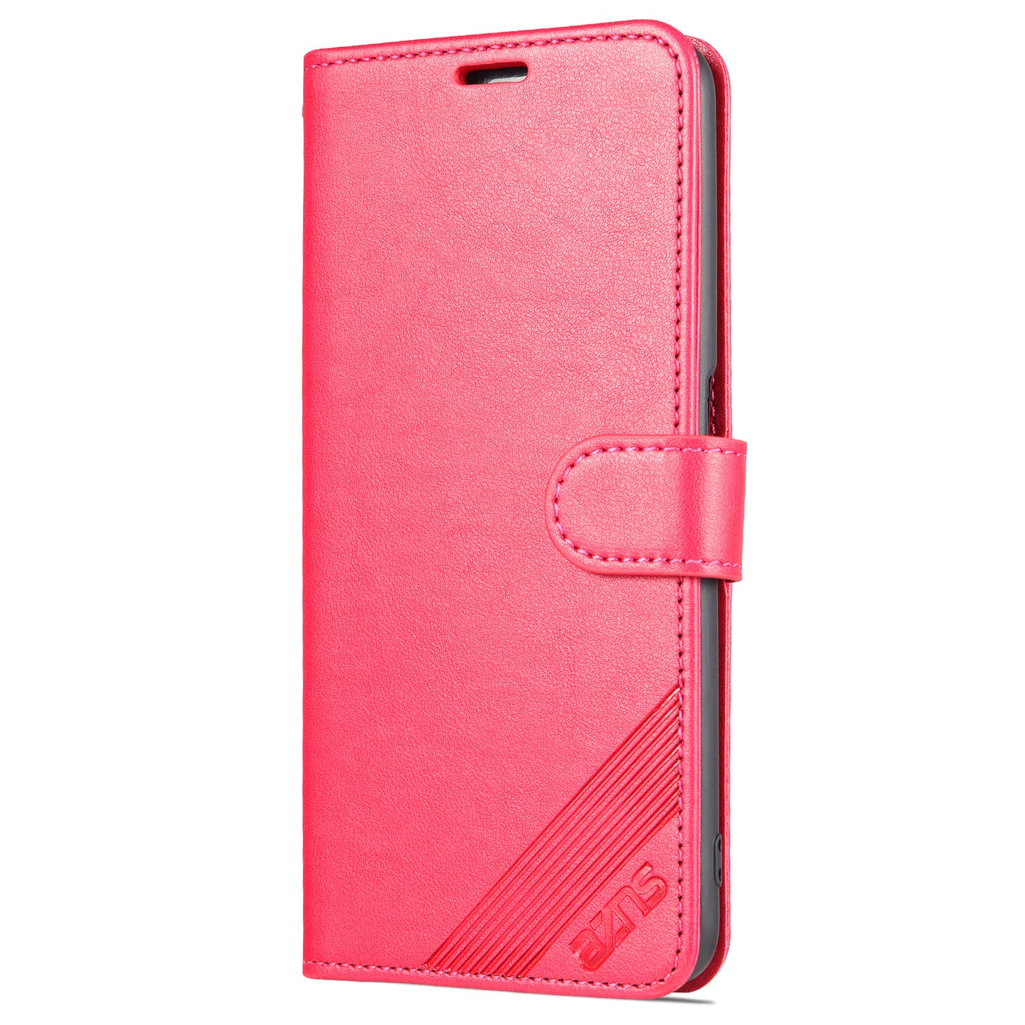 AZNS Wallet Design PU Leather Phone Shell for Oppo A36/A76 Phone Protective Case Accessory with Foldable Stand