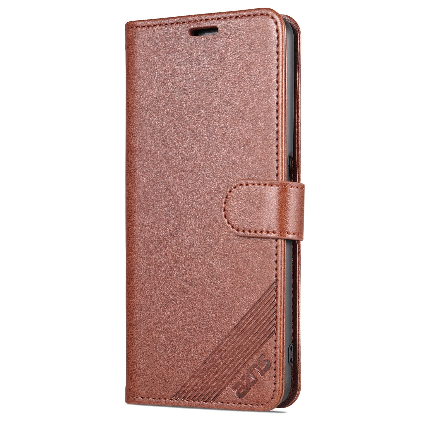 AZNS Wallet Design PU Leather Phone Shell for Oppo A36/A76 Phone Protective Case Accessory with Foldable Stand