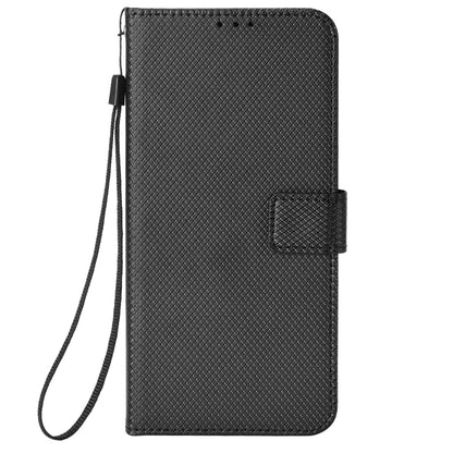 For Oppo Reno7 5G (China) Drop Resistant Diamond Texture Phone Case Cover with Wallet Function PU Leather Stand Cell Phone Shell with Strap